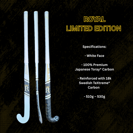 ROYAL Limited Edition Field Hockey Stick White Face | Free Grip & Free Limited Edtion Glove